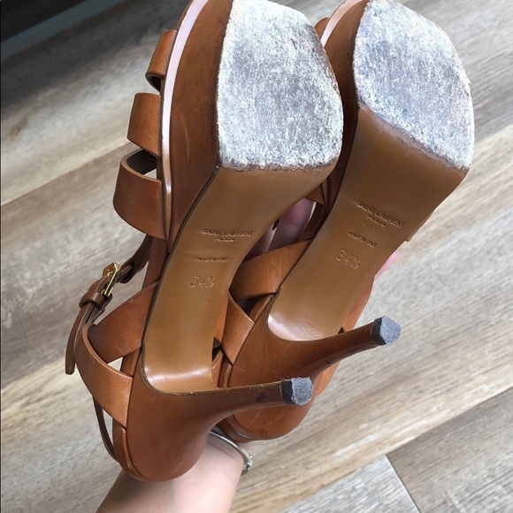 Saint Laurent Tribute woven leather sandals - Picture 4 of 4